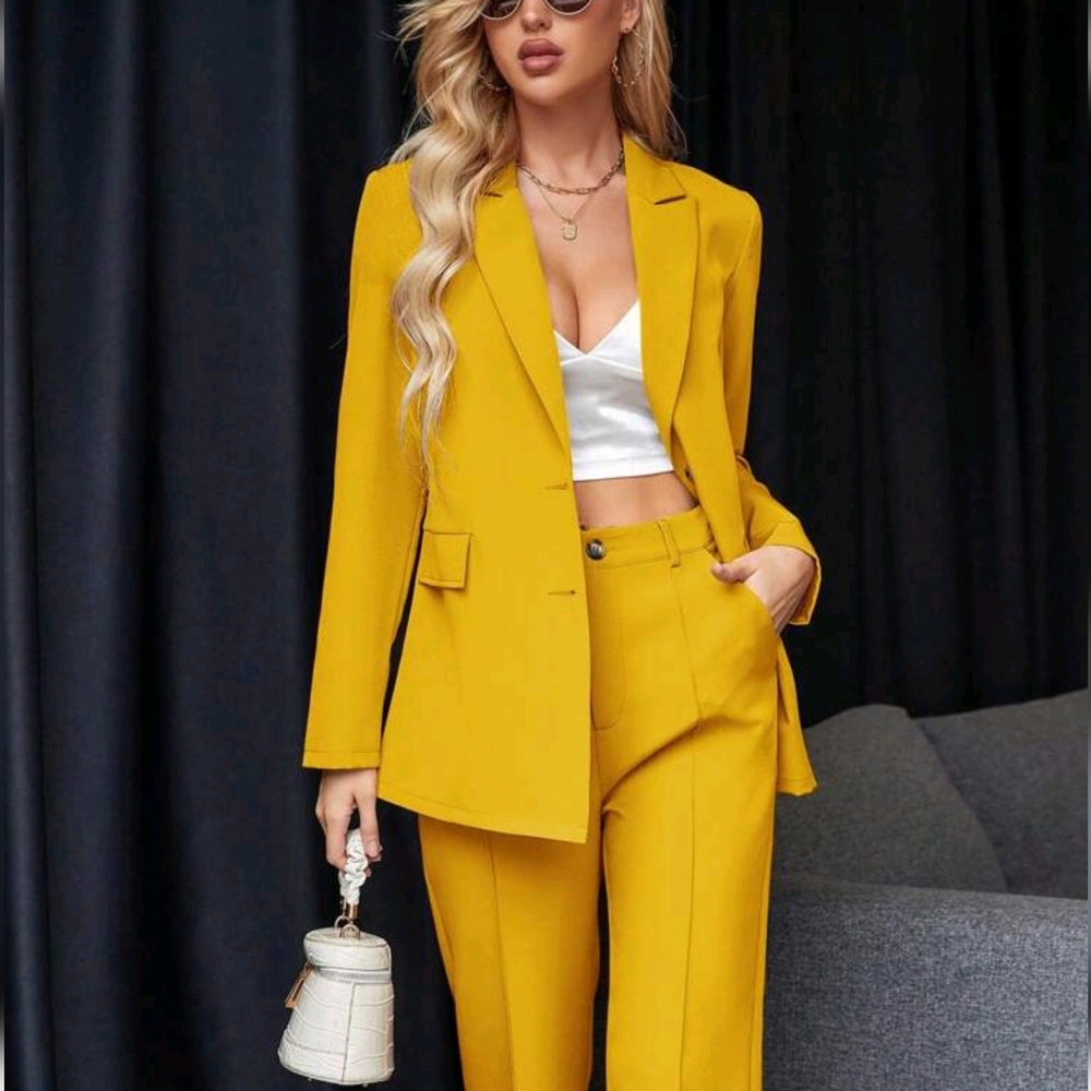 Solid Color Suit Set - Picture 4 of 5